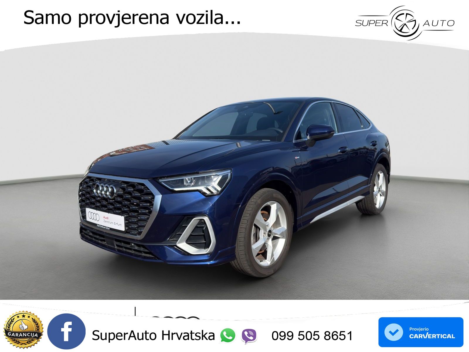 Audi Q3 II Sportback 40 TFSI (190 KS) quattro S tronic S line LED+GR SJED+ACC