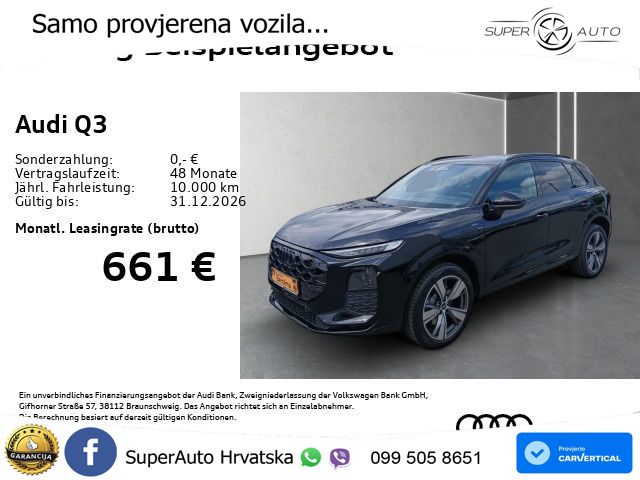 Audi Q3 1.5 TFSIe (272 KS) S tronic S line LED+GR SJED+ACC