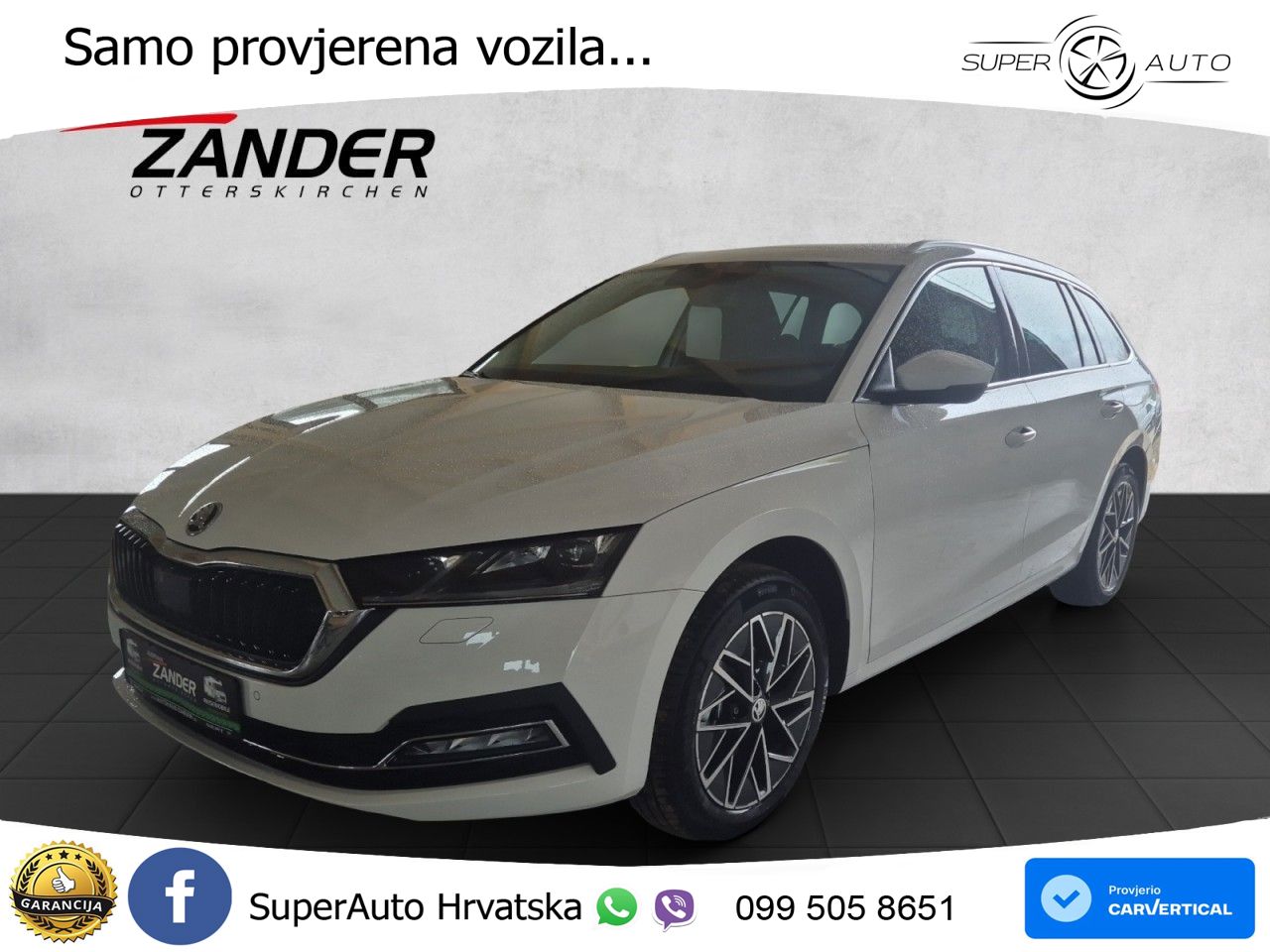 Škoda Octavia Combi 2.0 TDI (150 KS) DSG LED+GR SJED+ACC