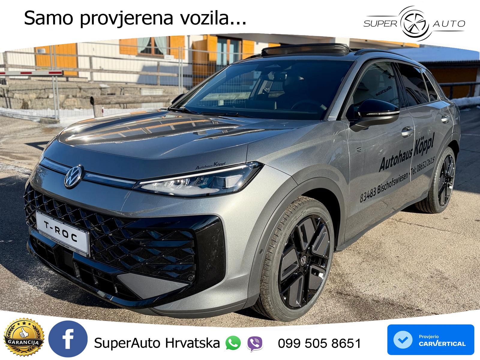 Volkswagen T-Roc 1.5 eTSI (150 KS)  DSG R-Line LED+GR SJED+ACC