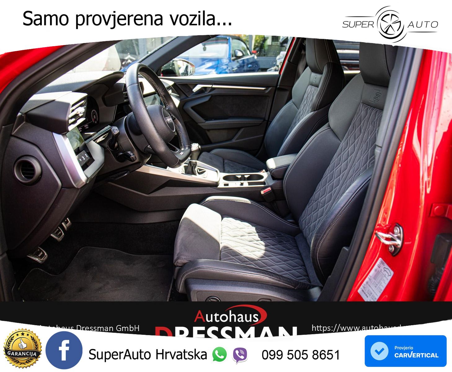 Audi A3 35 TFSI (150 KS) S line LED+GR SJED+ACC
