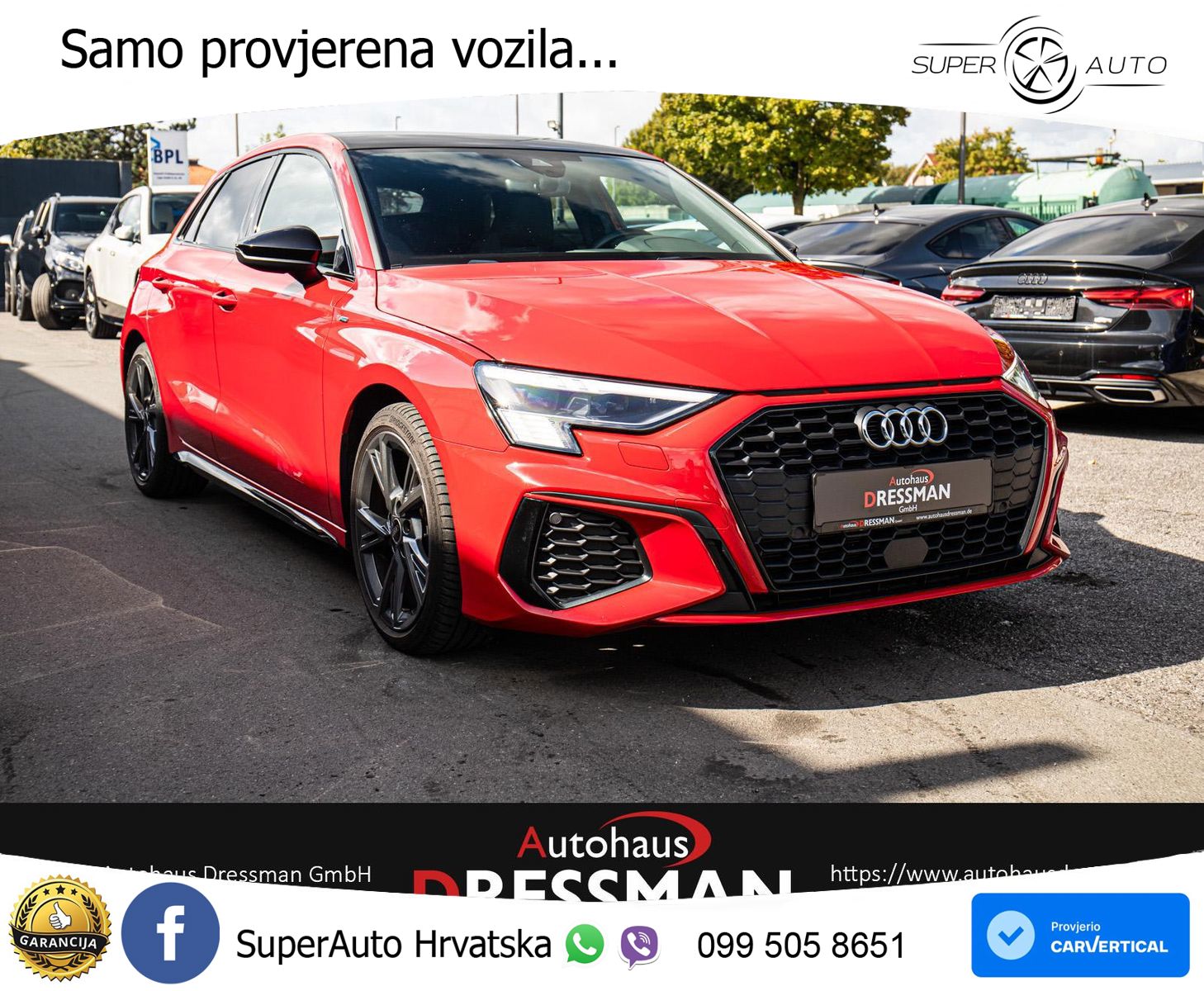 Audi A3 35 TFSI (150 KS) S line LED+GR SJED+ACC