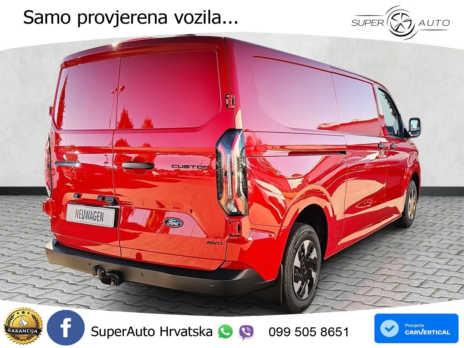 Ford E-Transit Custom Kasten 340 L2H1 AWD Trend AHK 136 KS