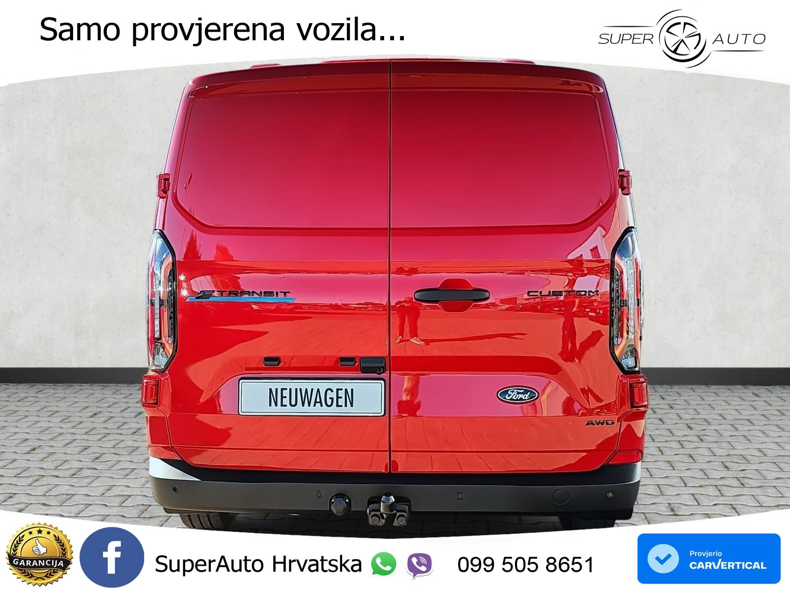 Ford E-Transit Custom Kasten 340 L2H1 AWD Trend AHK 136 KS