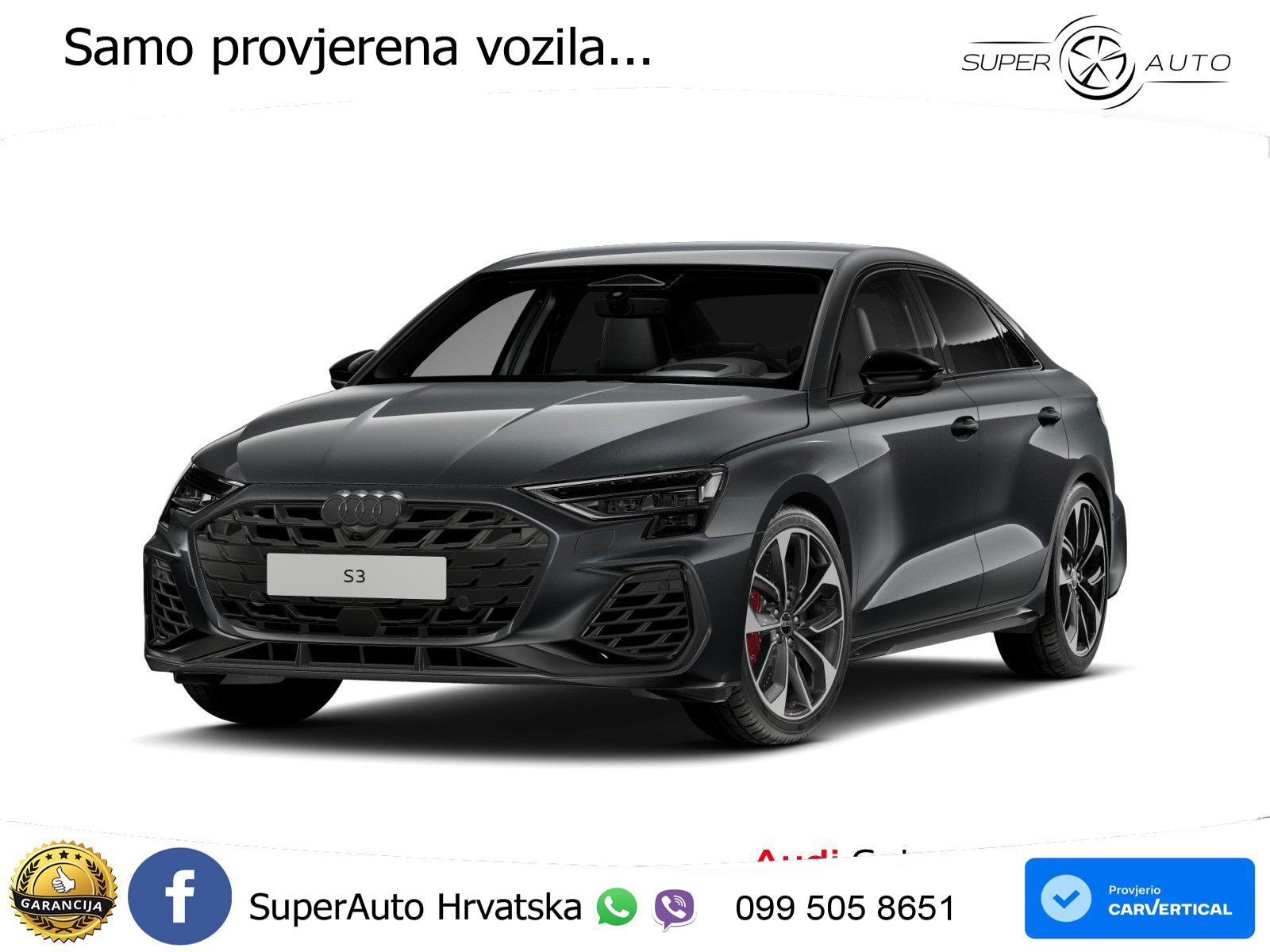 Audi S3 Limuzina 2.0 TFSI (333 KS) quattro S tronic LED+GR SJED+ACC