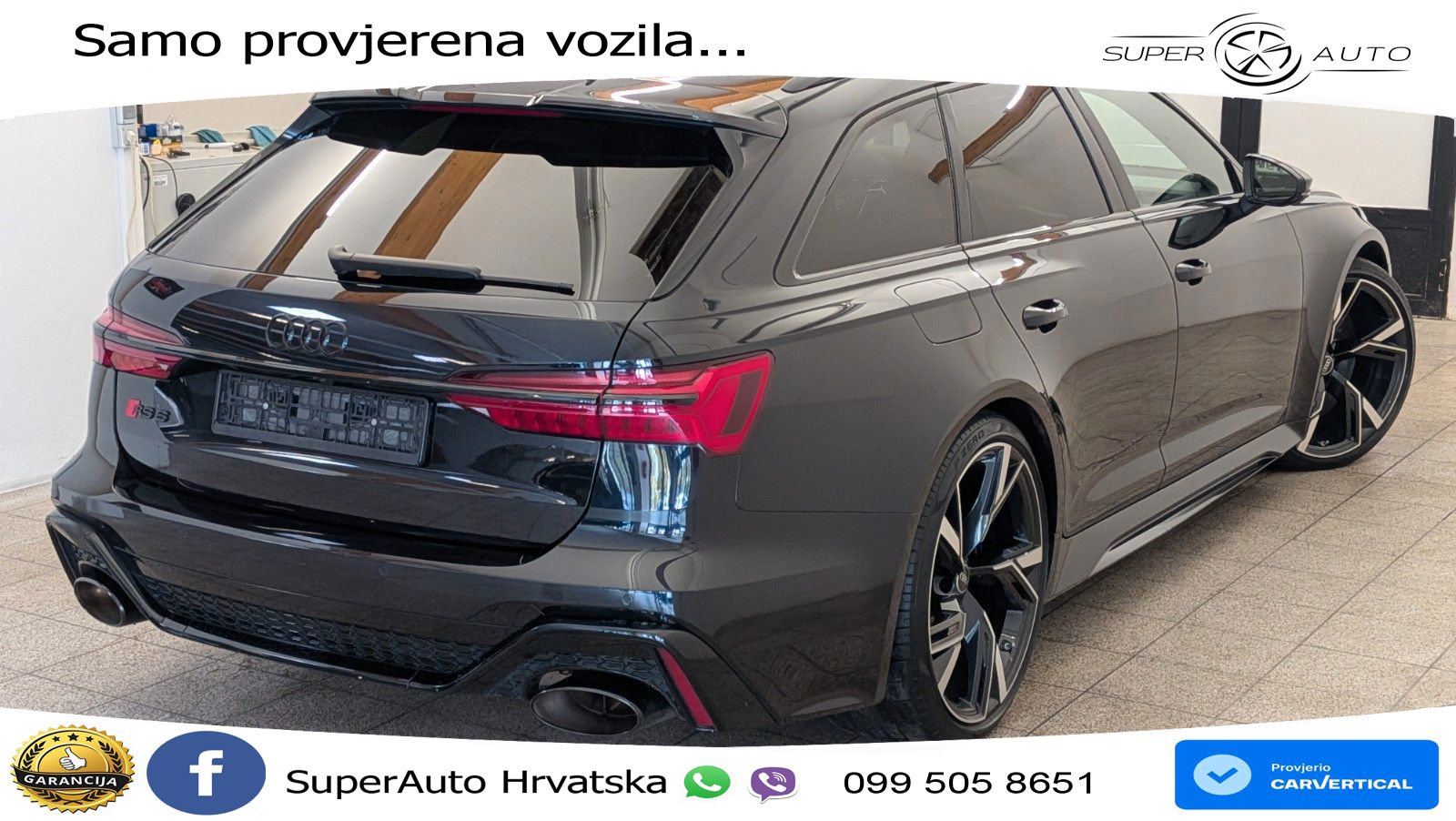 Audi RS6 Avant 4.0 TFSI V8 (600 KS) quattro Tiptronic ZRAČNI+ACC+GR SJED+KAM+PANO
