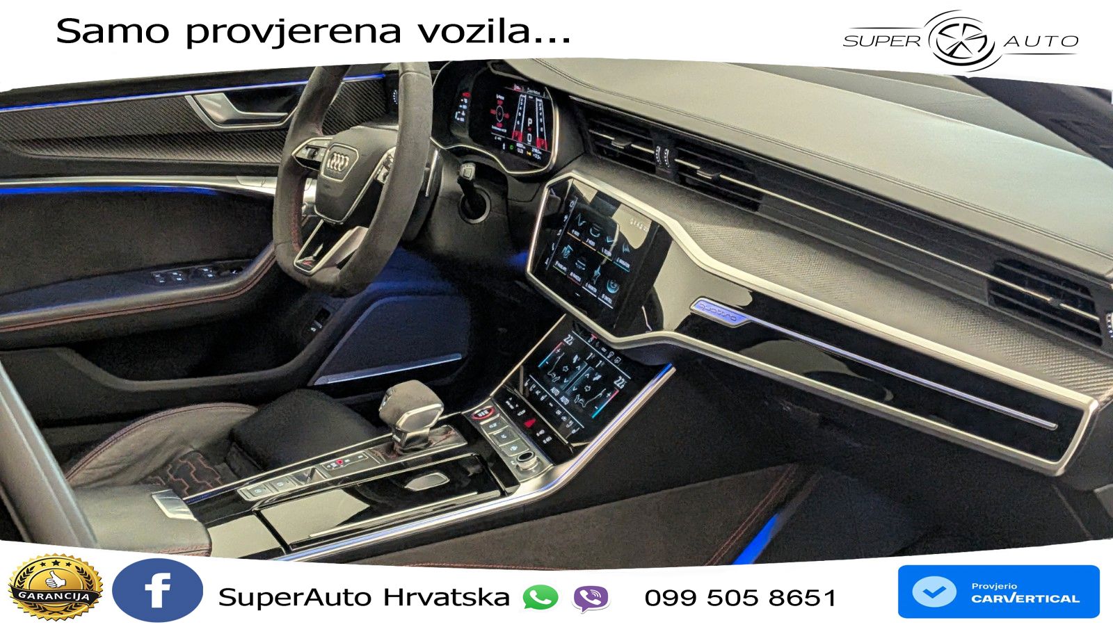 Audi RS6 Avant 4.0 TFSI V8 (600 KS) quattro Tiptronic ZRAČNI+ACC+GR SJED+KAM+PANO