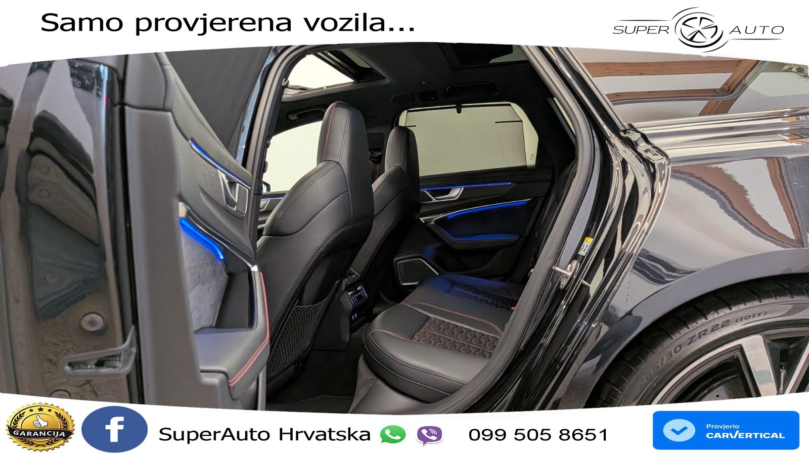 Audi RS6 Avant 4.0 TFSI V8 (600 KS) quattro Tiptronic ZRAČNI+ACC+GR SJED+KAM+PANO