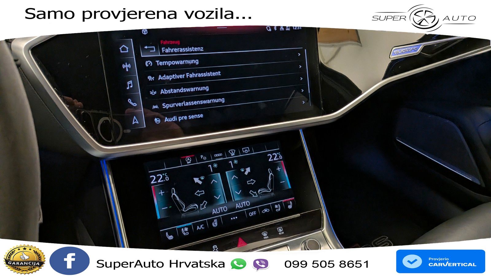 Audi RS6 Avant 4.0 TFSI V8 (600 KS) quattro Tiptronic ZRAČNI+ACC+GR SJED+KAM+PANO
