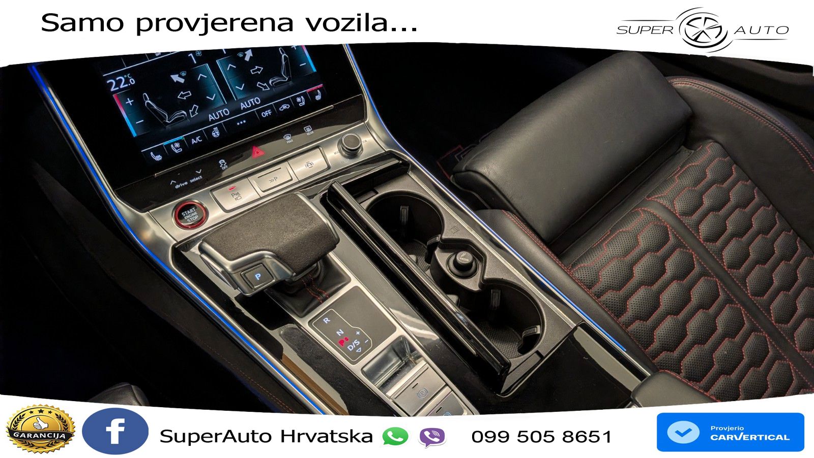 Audi RS6 Avant 4.0 TFSI V8 (600 KS) quattro Tiptronic ZRAČNI+ACC+GR SJED+KAM+PANO