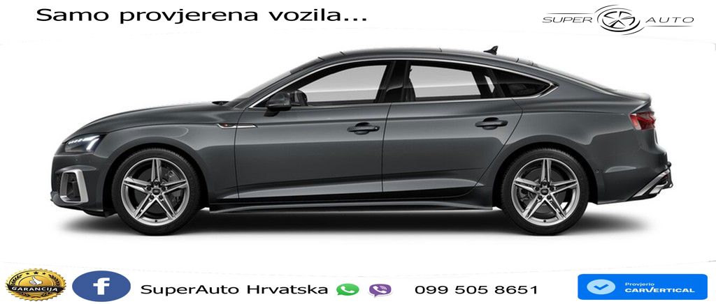 Audi A5 Sportback 45 TFSI (265 KS) quattro S tronic S line MATRIX+GR SJED+KAM