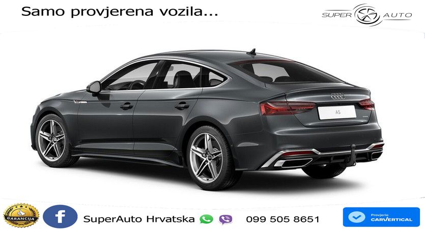 Audi A5 Sportback 45 TFSI (265 KS) quattro S tronic S line MATRIX+GR SJED+KAM