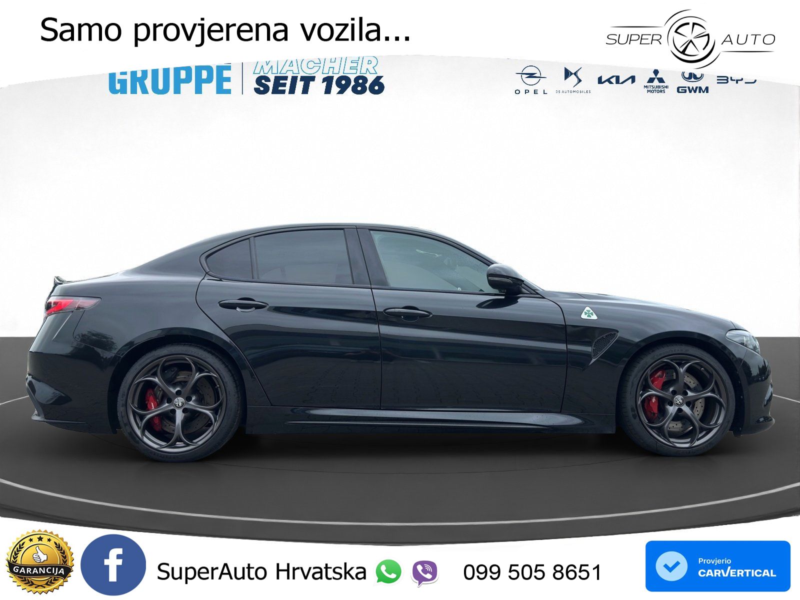 Alfa Romeo Giulia Quadrifoglio 2.9 V6 Bi-Turbo (520 KS) Automatic LED+GR SJED+ACC