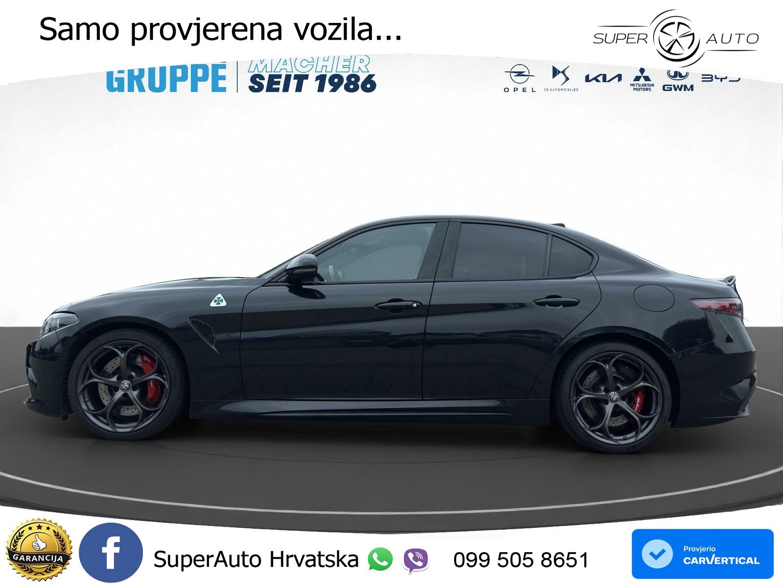 Alfa Romeo Giulia Quadrifoglio 2.9 V6 Bi-Turbo (520 KS) Automatic LED+GR SJED+ACC