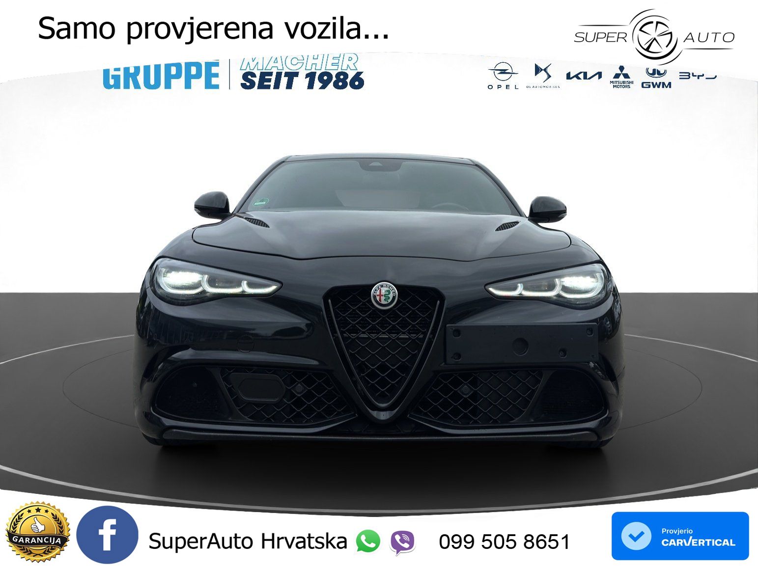 Alfa Romeo Giulia Quadrifoglio 2.9 V6 Bi-Turbo (520 KS) Automatic LED+GR SJED+ACC