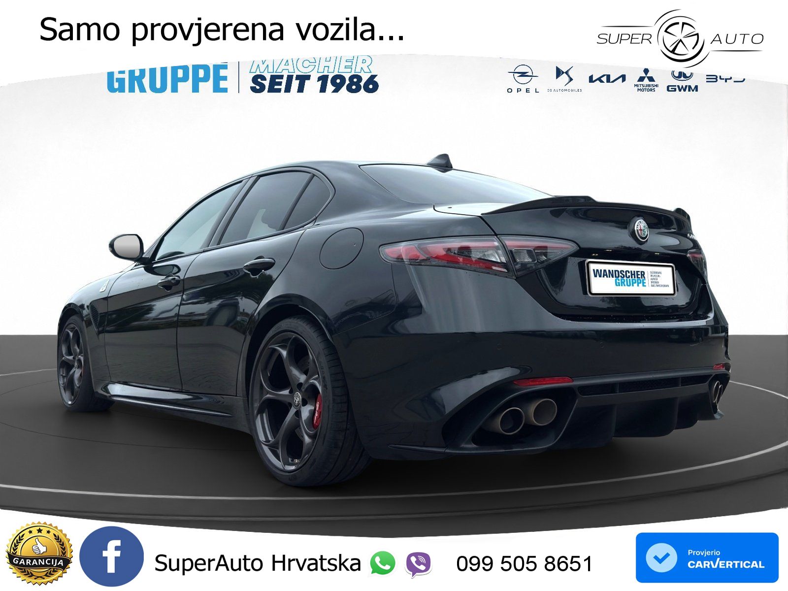 Alfa Romeo Giulia Quadrifoglio 2.9 V6 Bi-Turbo (520 KS) Automatic LED+GR SJED+ACC