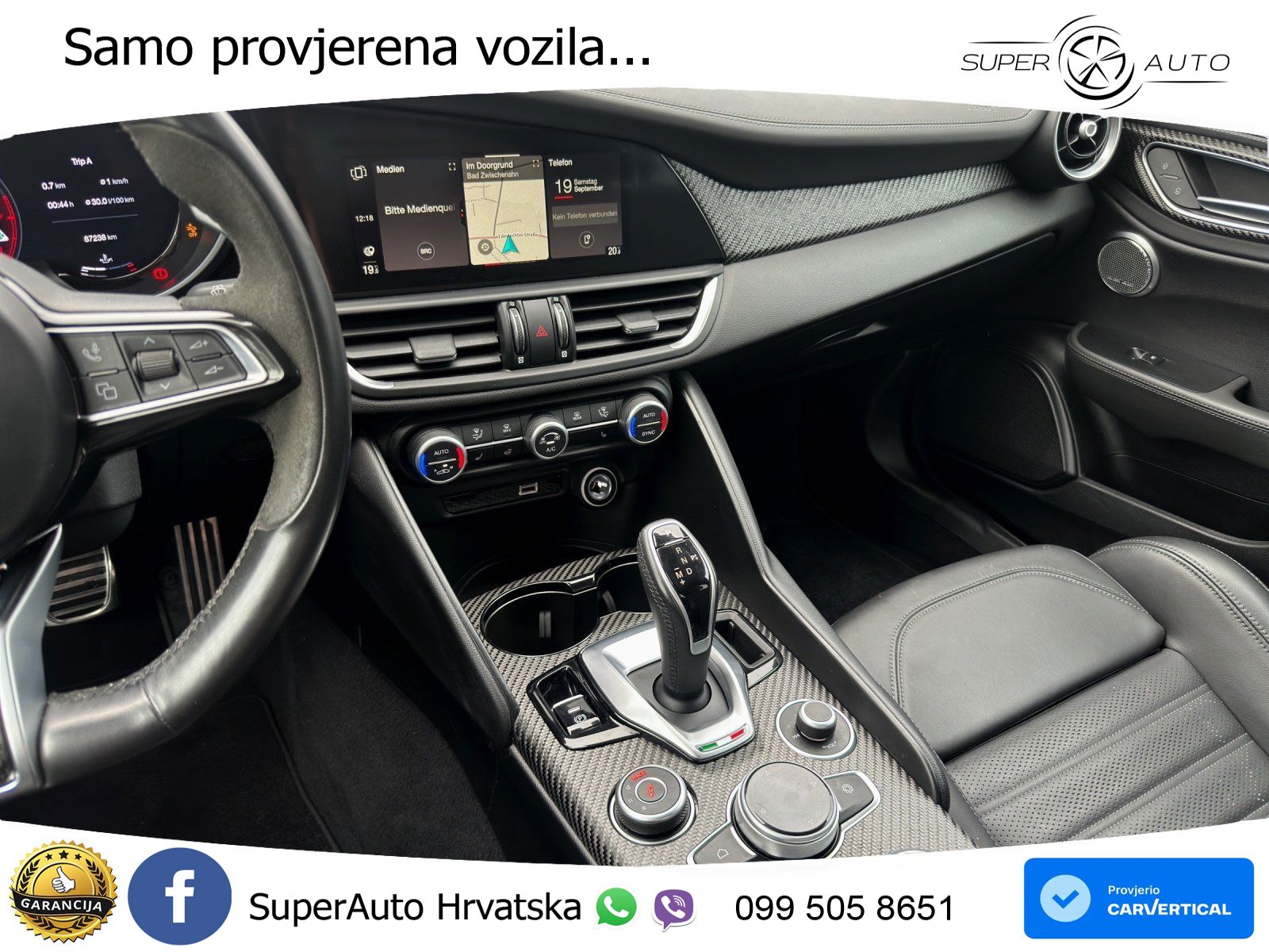 Alfa Romeo Giulia Quadrifoglio 2.9 V6 Bi-Turbo (520 KS) Automatic LED+GR SJED+ACC