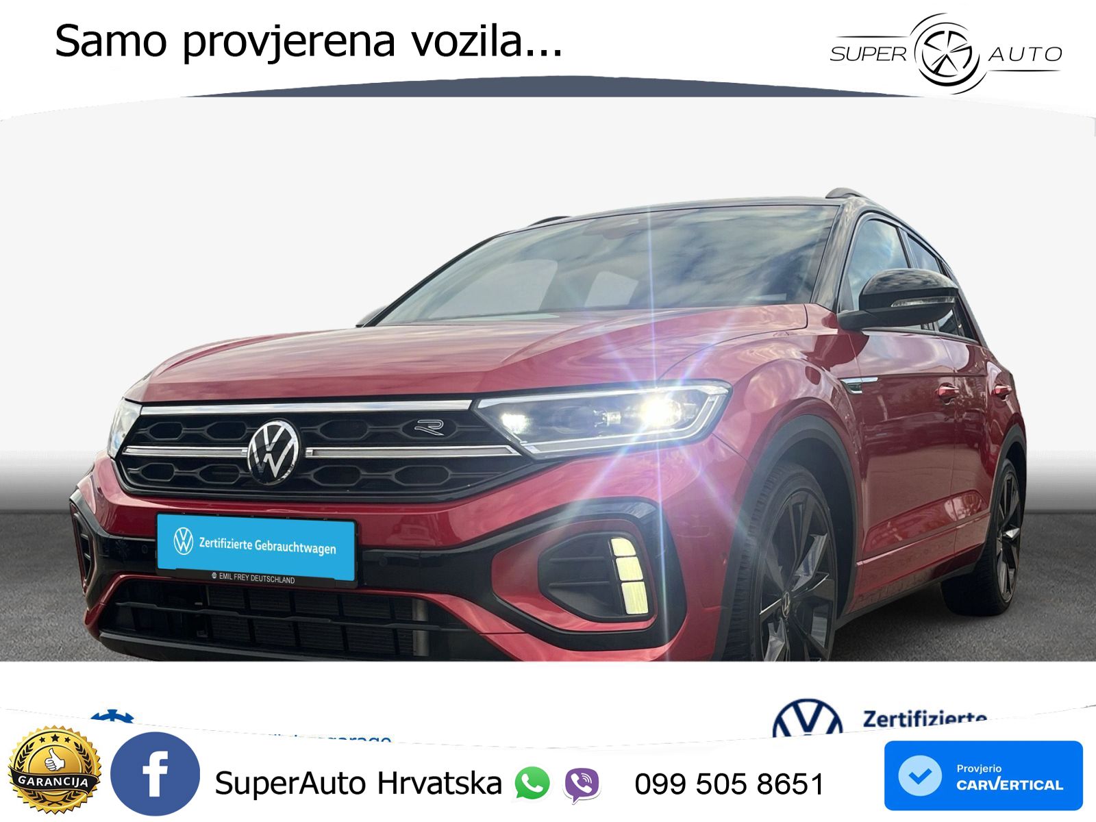 Volkswagen T-Roc 2.0 TSI (190 KS) 4M DSG R-Line MATRIX+GR SJED+KAM