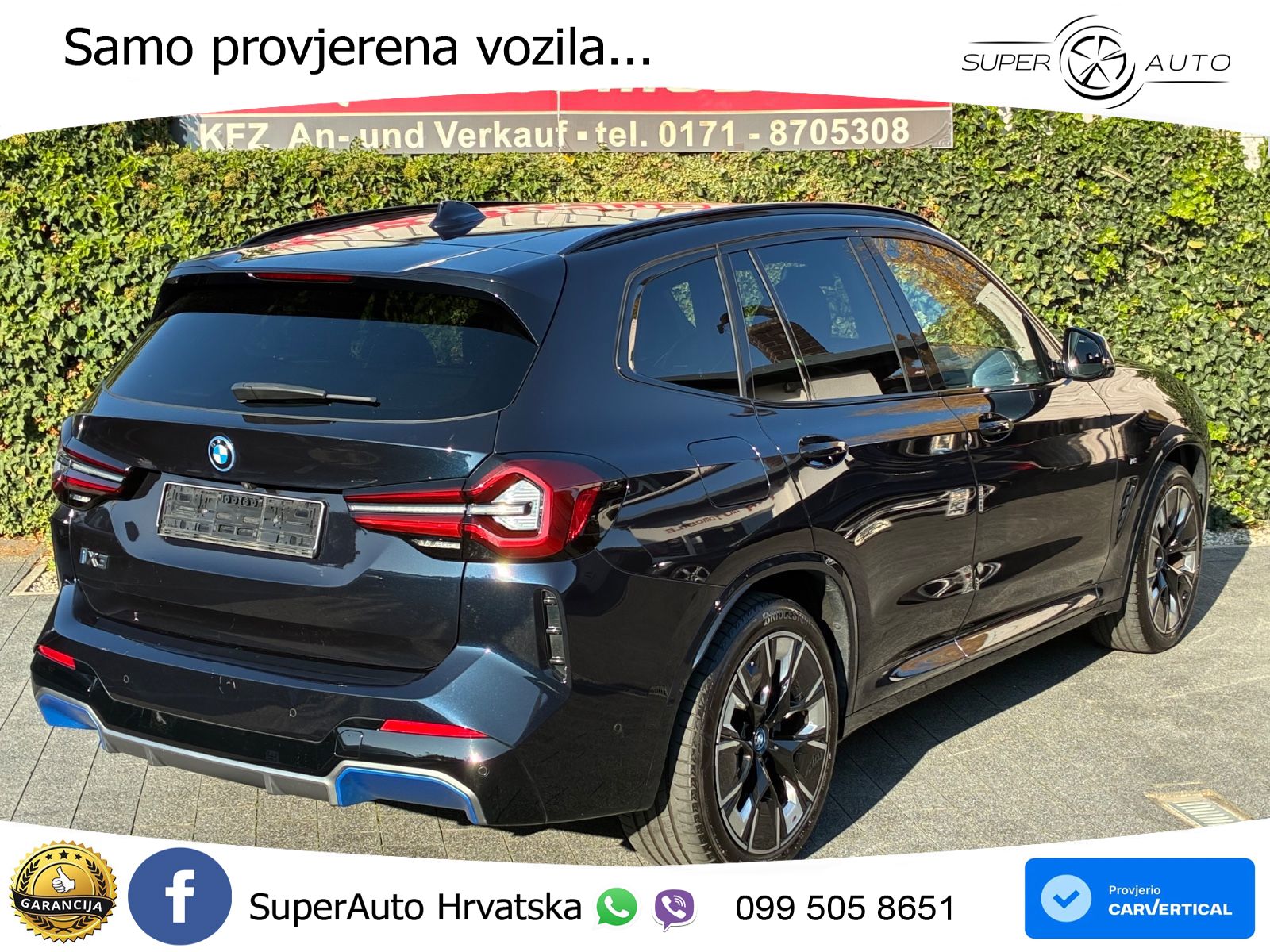 BMW iX3 80 kWh (286 KS) M Sport LED+GR SJED+ACC
