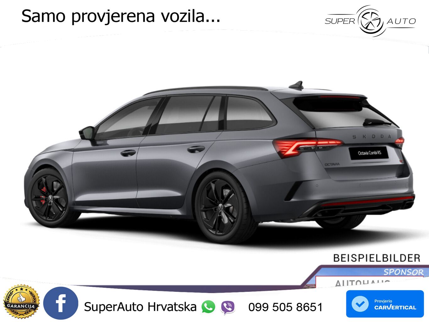 Škoda Octavia Combi RS 2.0 TSI (265 KS) DSG MATRIX+GR SJED+KAM