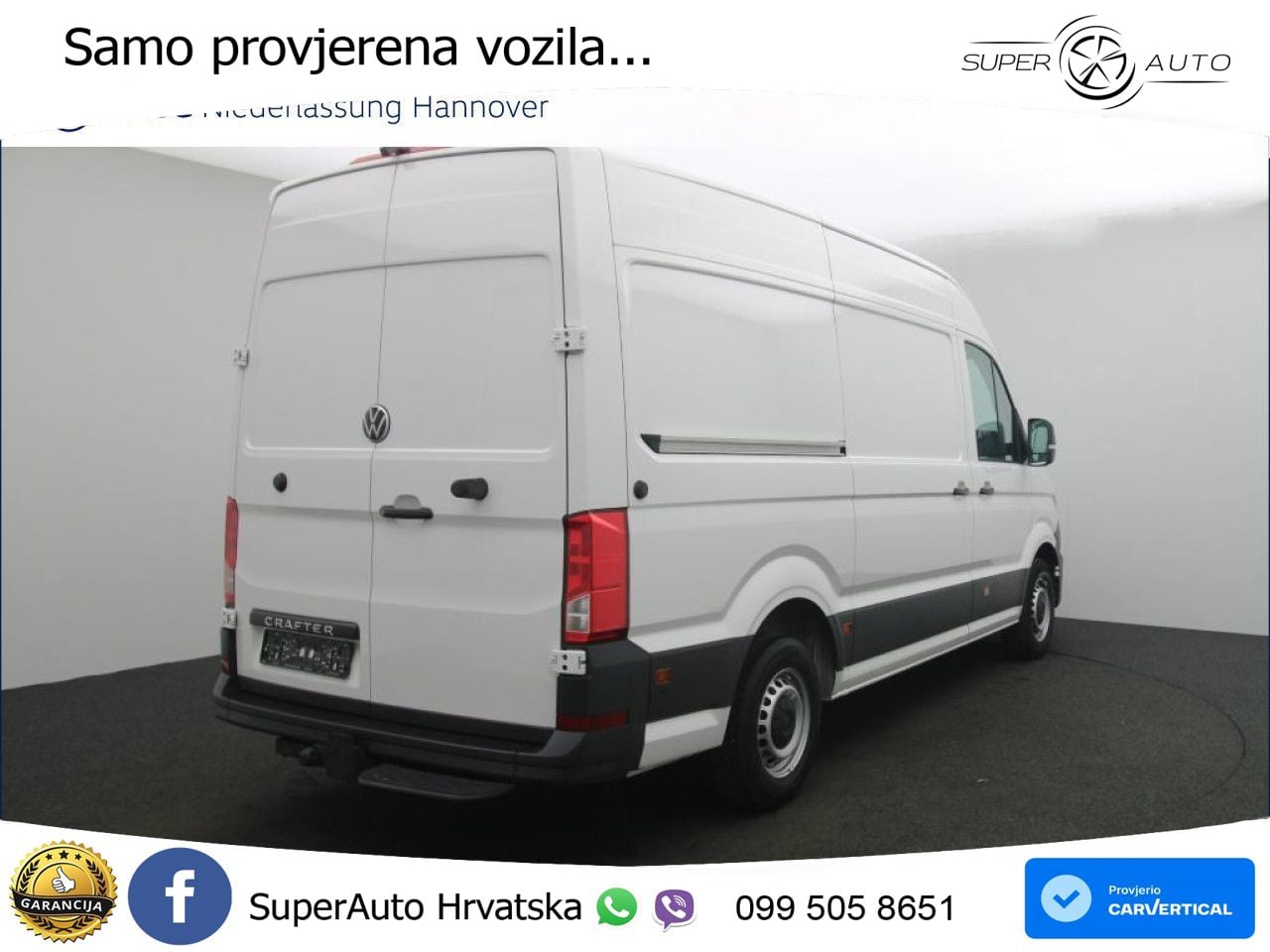 Volkswagen Crafter Kasten Mittel Kamera Vorb. AHK Navi 140 KS