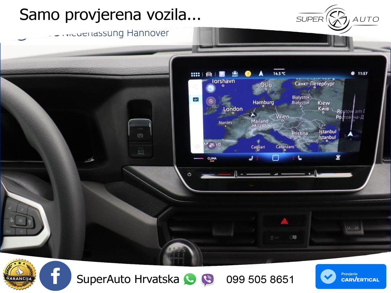 Volkswagen Crafter Kasten Mittel Kamera Vorb. AHK Navi 140 KS