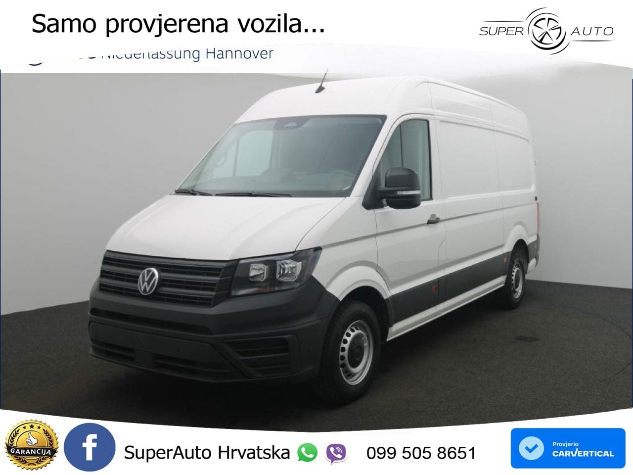 Volkswagen Crafter Kasten Mittel Kamera Vorb. AHK Navi 140 KS