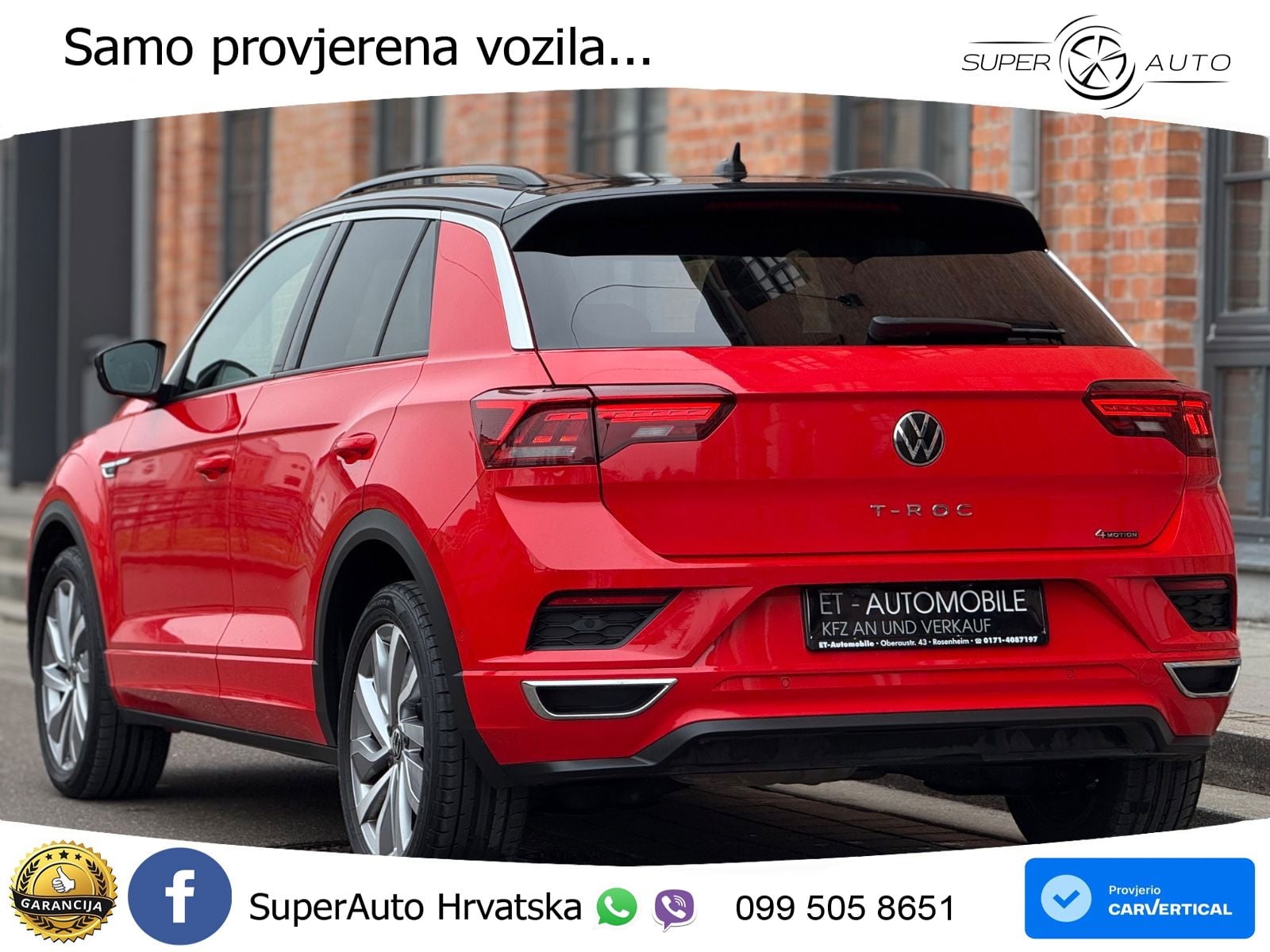 Volkswagen T-Roc 2.0 TDI (150 KS) 4M DSG R-Line LED+GR SJED+ACC