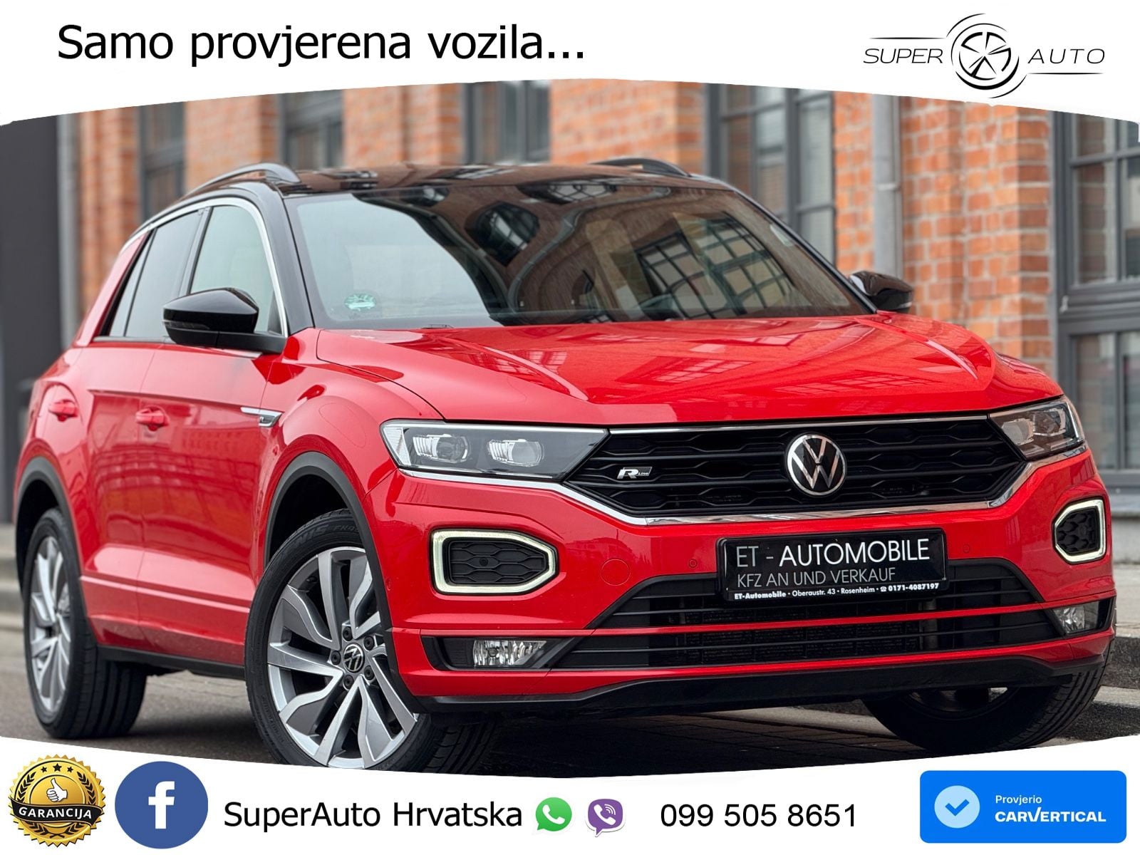 Volkswagen T-Roc 2.0 TDI (150 KS) 4M DSG R-Line LED+GR SJED+ACC