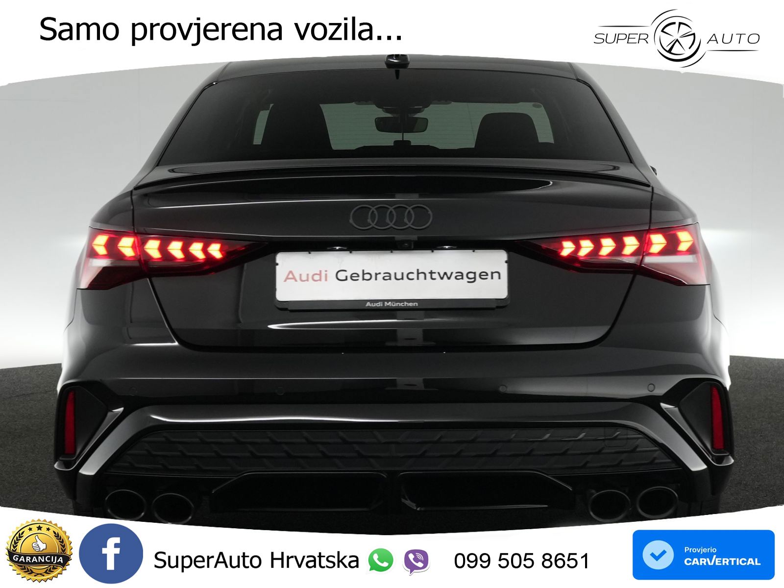 Audi S3 Limuzina 2.0 TFSI (333 KS) quattro S tronic MATRIX+GR SJED+KAM