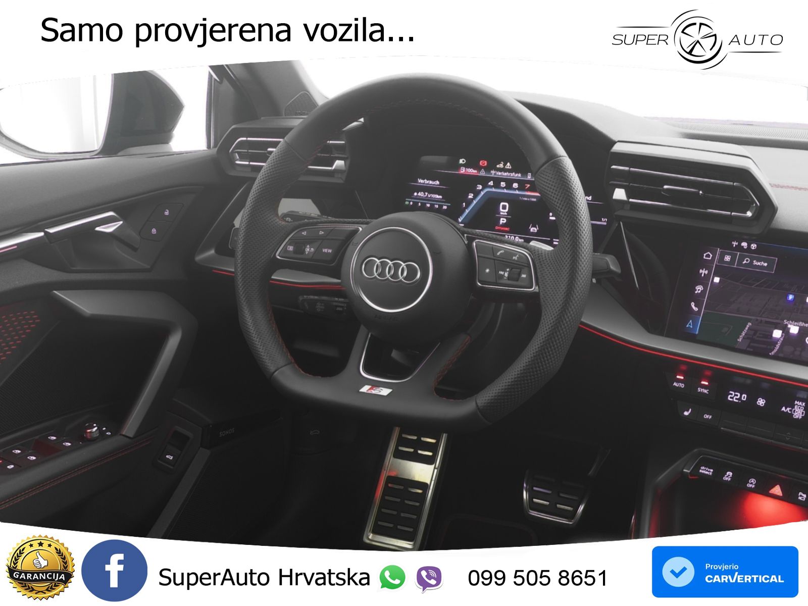 Audi S3 Limuzina 2.0 TFSI (333 KS) quattro S tronic MATRIX+GR SJED+KAM