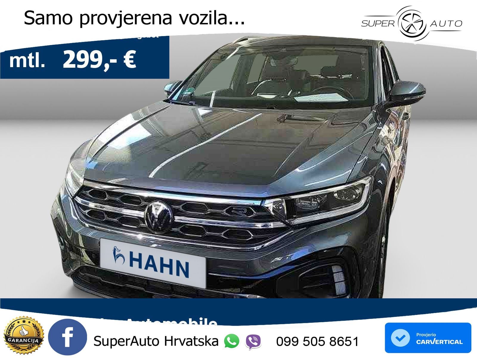 Volkswagen T-Roc 1.5 TSI (150 KS) DSG R-Line LED+GR SJED+ACC