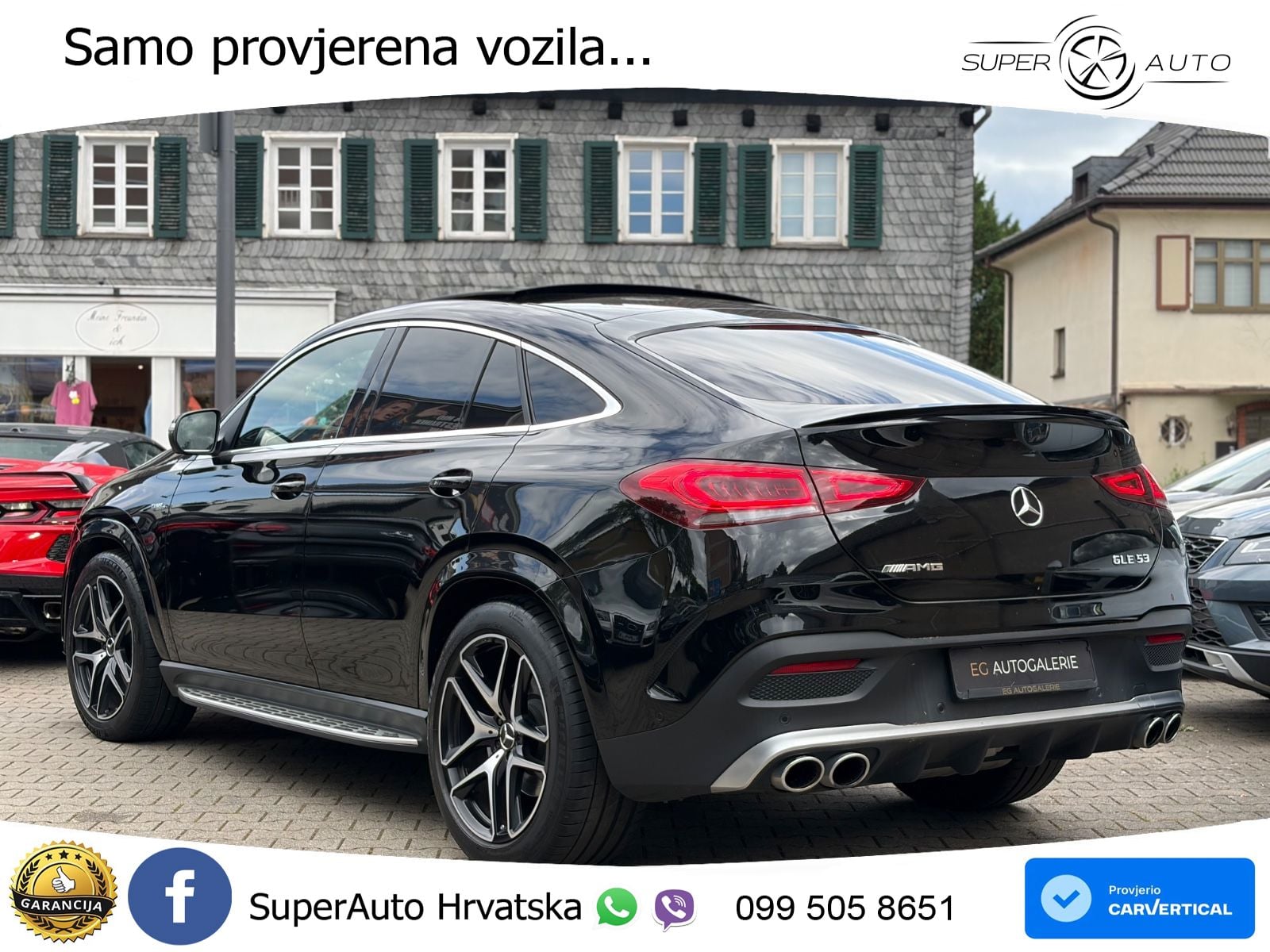 Mercedes AMG GLE Coupe 53 (435 KS) EQ Boost 4MATIC+ AMG SPEEDSHIFT TCT 9G ZRAČNI+ACC+GR SJED+360+PANO