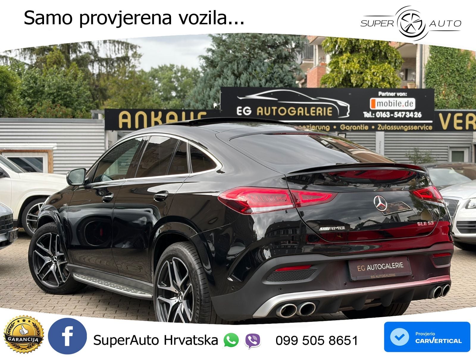 Mercedes AMG GLE Coupe 53 (435 KS) EQ Boost 4MATIC+ AMG SPEEDSHIFT TCT 9G ZRAČNI+ACC+GR SJED+360+PANO