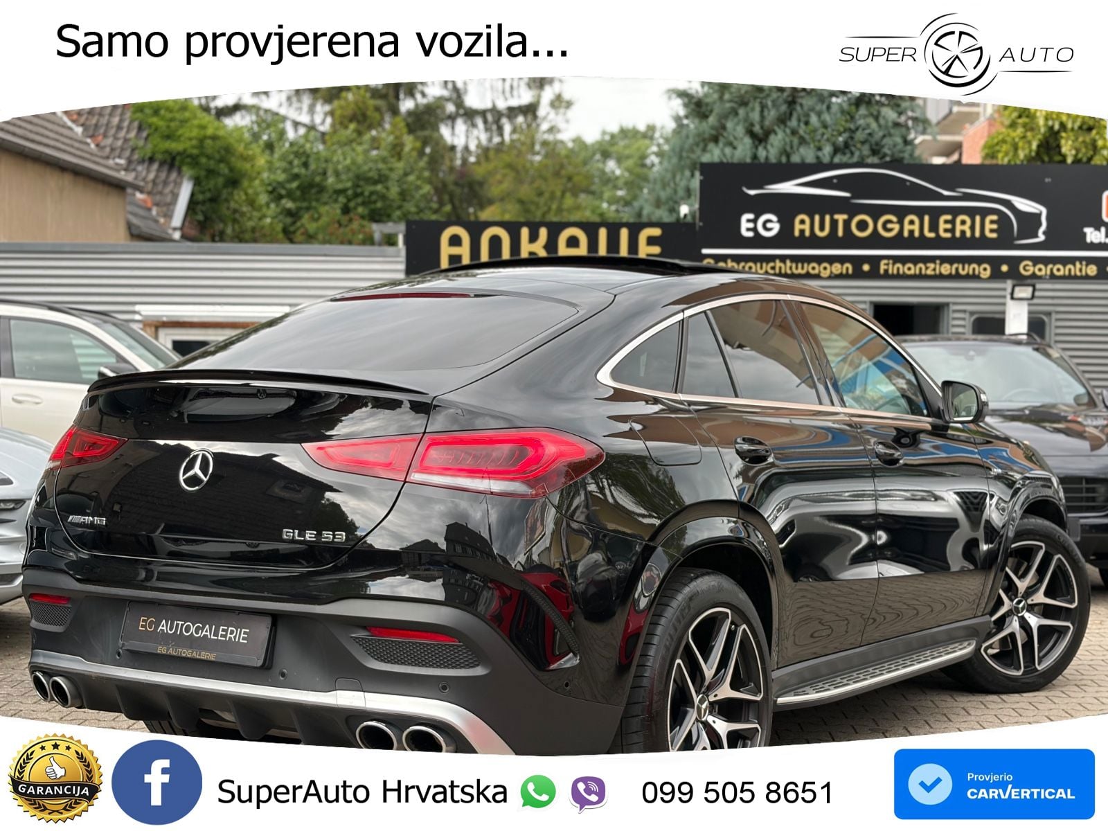 Mercedes AMG GLE Coupe 53 (435 KS) EQ Boost 4MATIC+ AMG SPEEDSHIFT TCT 9G ZRAČNI+ACC+GR SJED+360+PANO