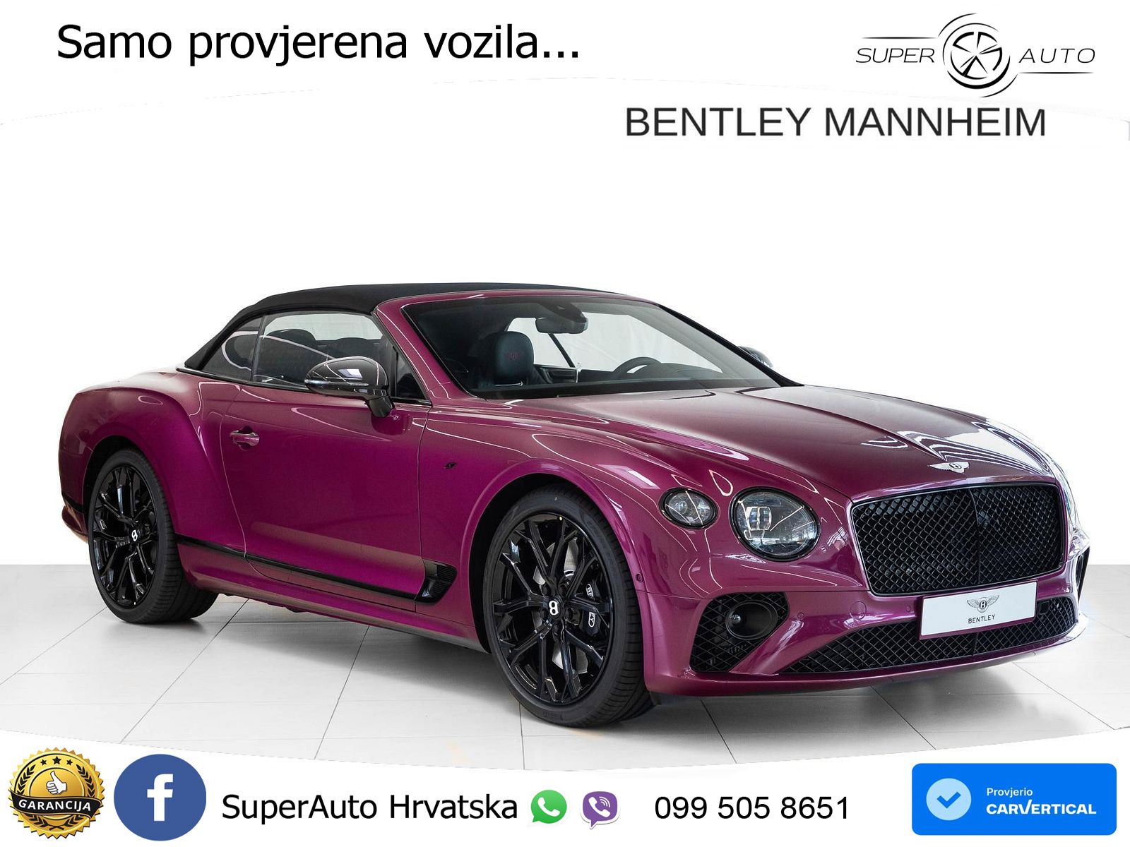 Bentley Continental GTC III 4.0 V8 (550 KS) AWD DCT ZRAČNI+ACC+GR SJED+KAM