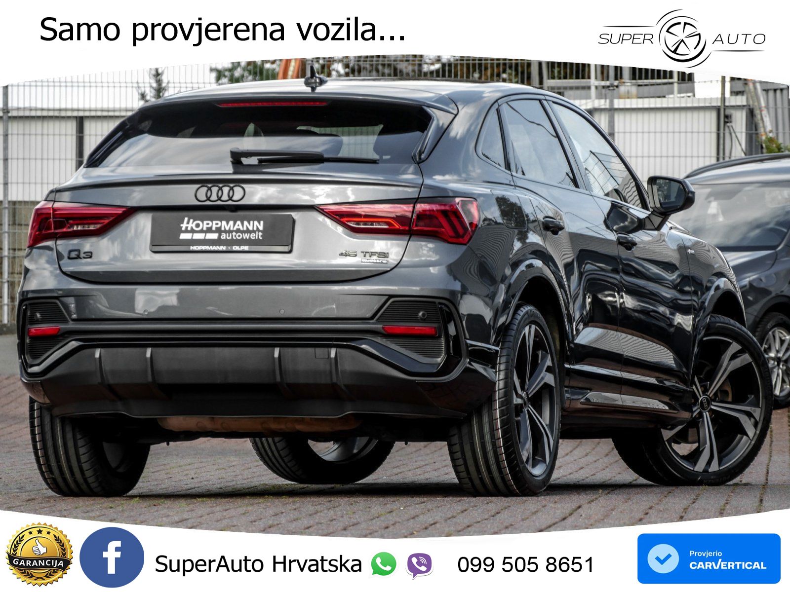 Audi Q3 II Sportback 45 TFSI (245 KS) quattro S tronic S line MATRIX+GR SJED+KAM