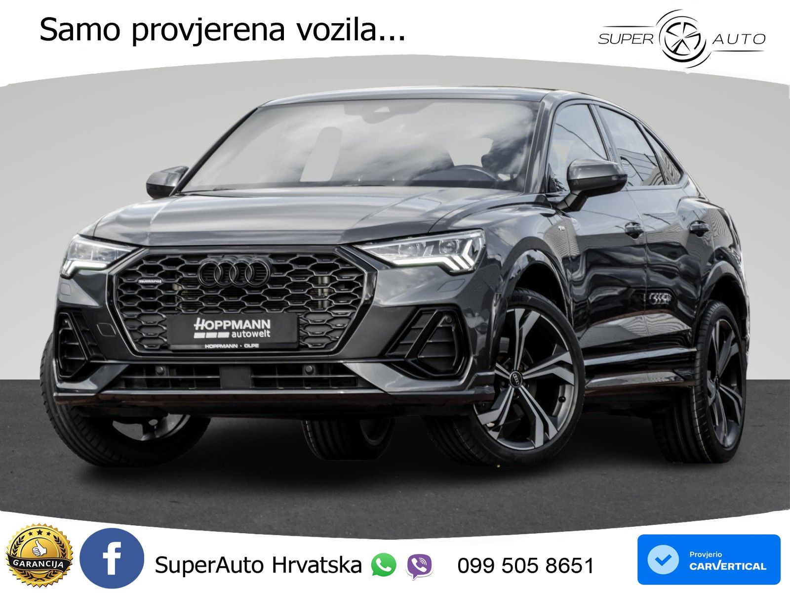 Audi Q3 II Sportback 45 TFSI (245 KS) quattro S tronic S line MATRIX+GR SJED+KAM