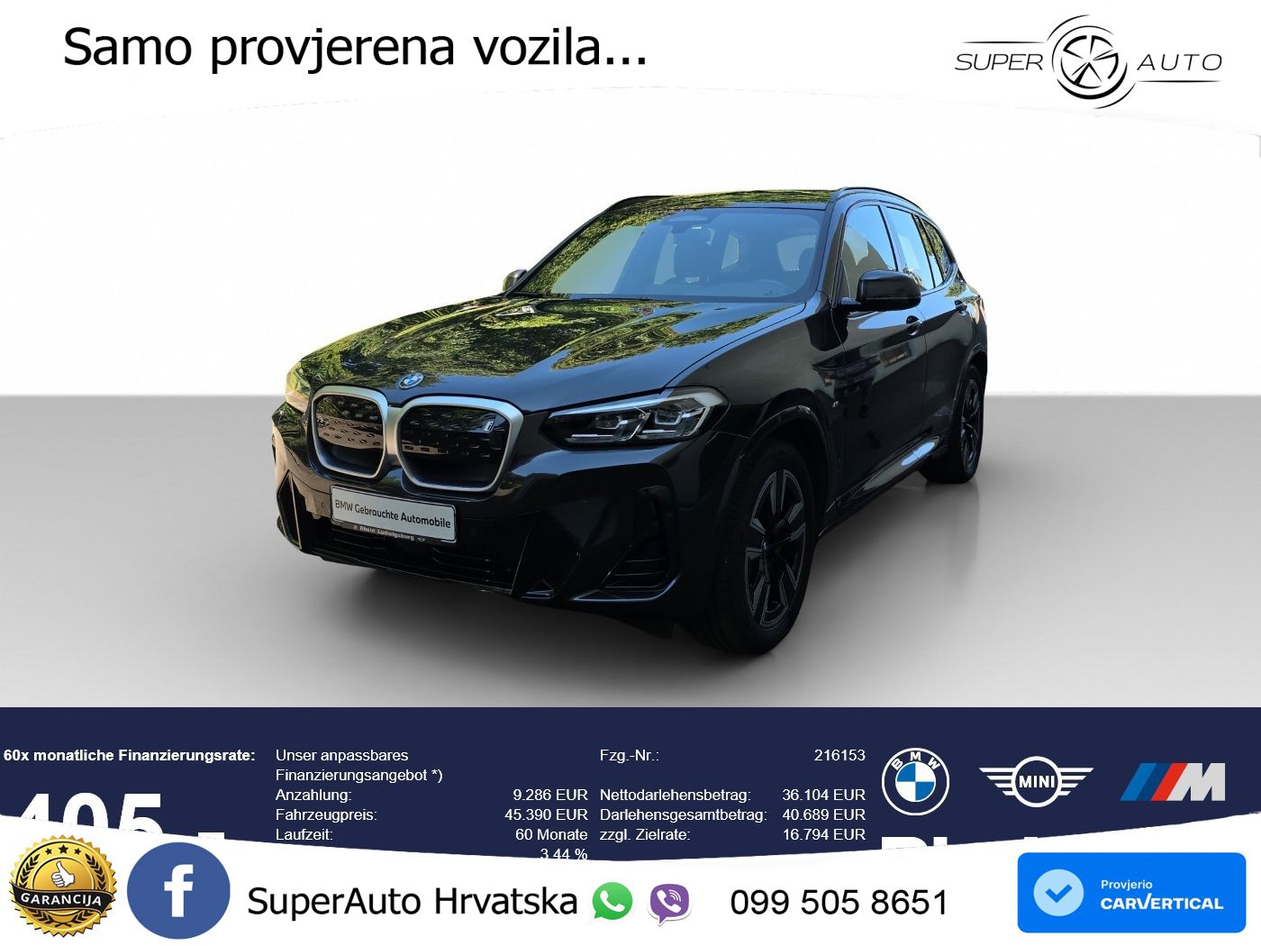 BMW iX3 80 kWh (286 KS) LED+GR SJED+ACC