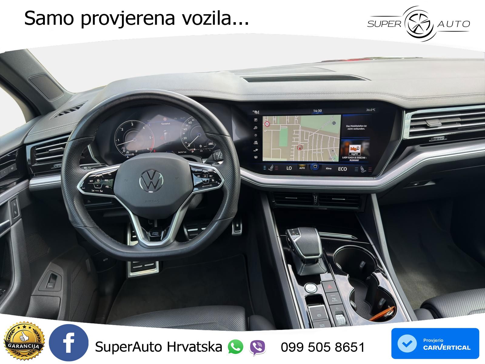 Volkswagen Touareg 3.0 V6 TDI (286 KS) 4MOTION Tiptronic R-Line ZRAČNI+ACC+GR SJED+KAM+PANO