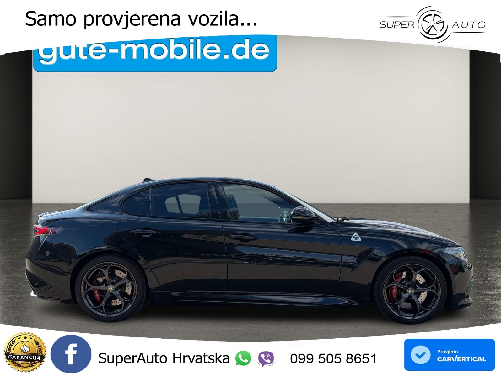 Alfa Romeo Giulia Quadrifoglio 2.9 V6 Bi-Turbo (520 KS) Automatic LED+GR SJED+ACC