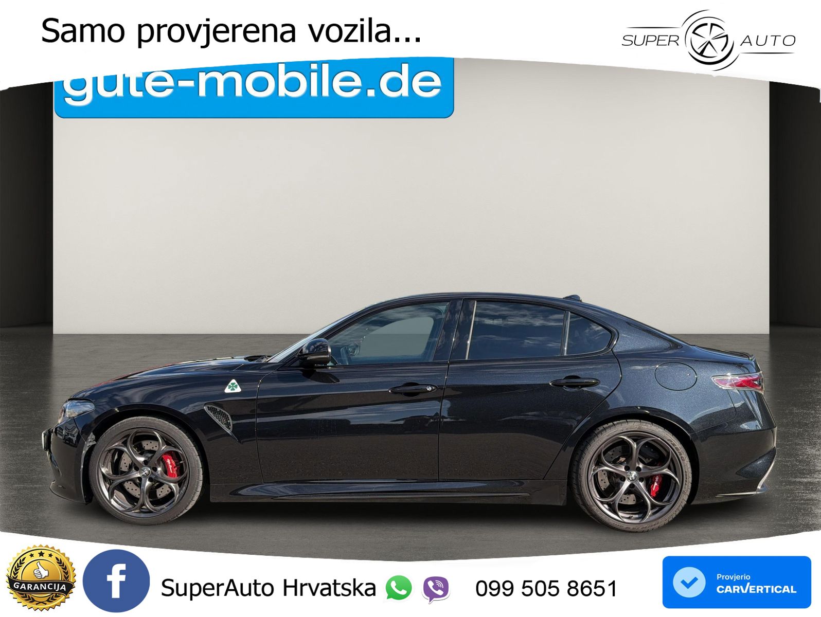 Alfa Romeo Giulia Quadrifoglio 2.9 V6 Bi-Turbo (520 KS) Automatic LED+GR SJED+ACC