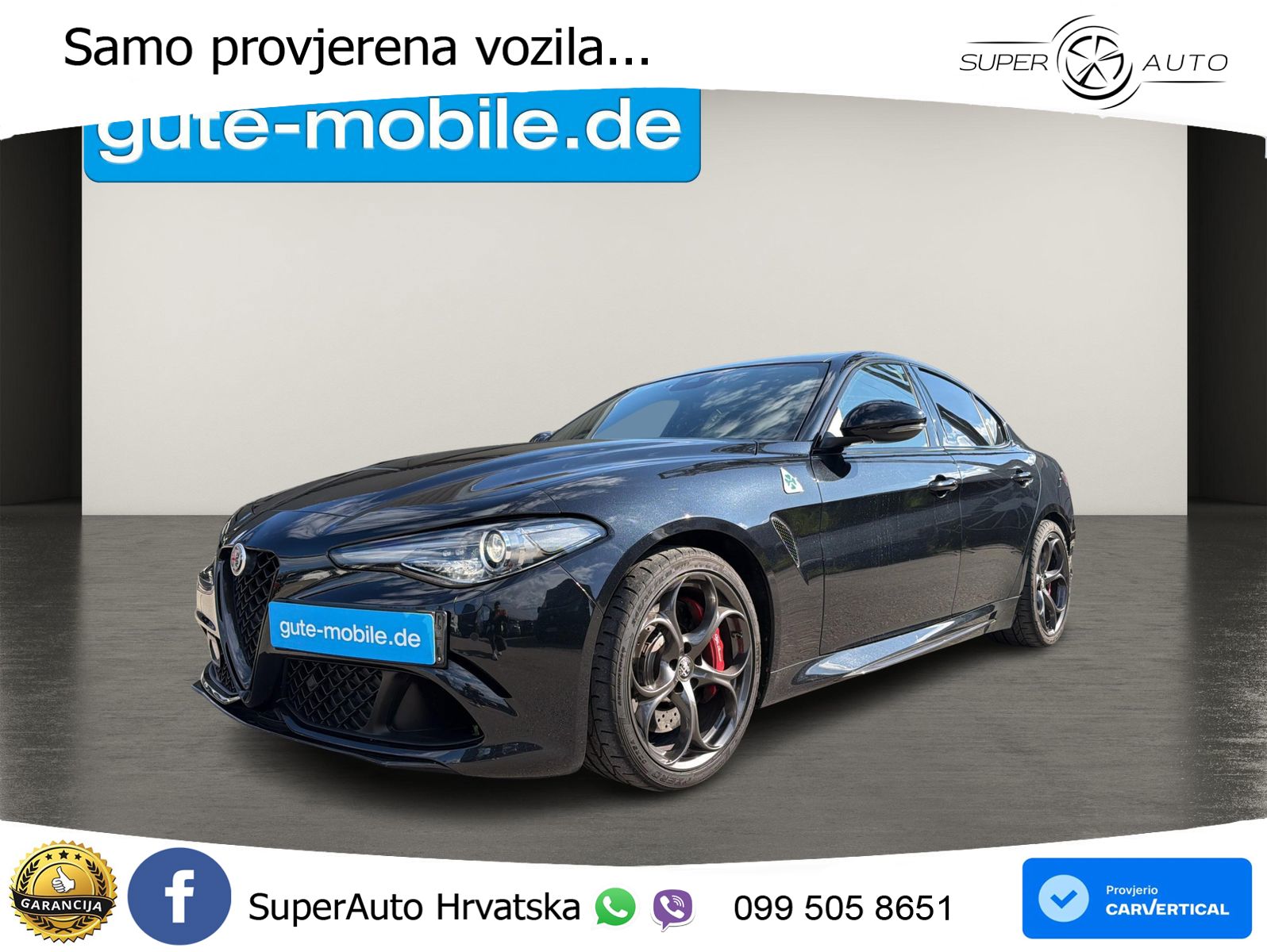 Alfa Romeo Giulia Quadrifoglio 2.9 V6 Bi-Turbo (520 KS) Automatic LED+GR SJED+ACC
