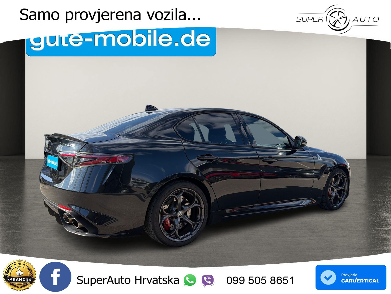 Alfa Romeo Giulia Quadrifoglio 2.9 V6 Bi-Turbo (520 KS) Automatic LED+GR SJED+ACC