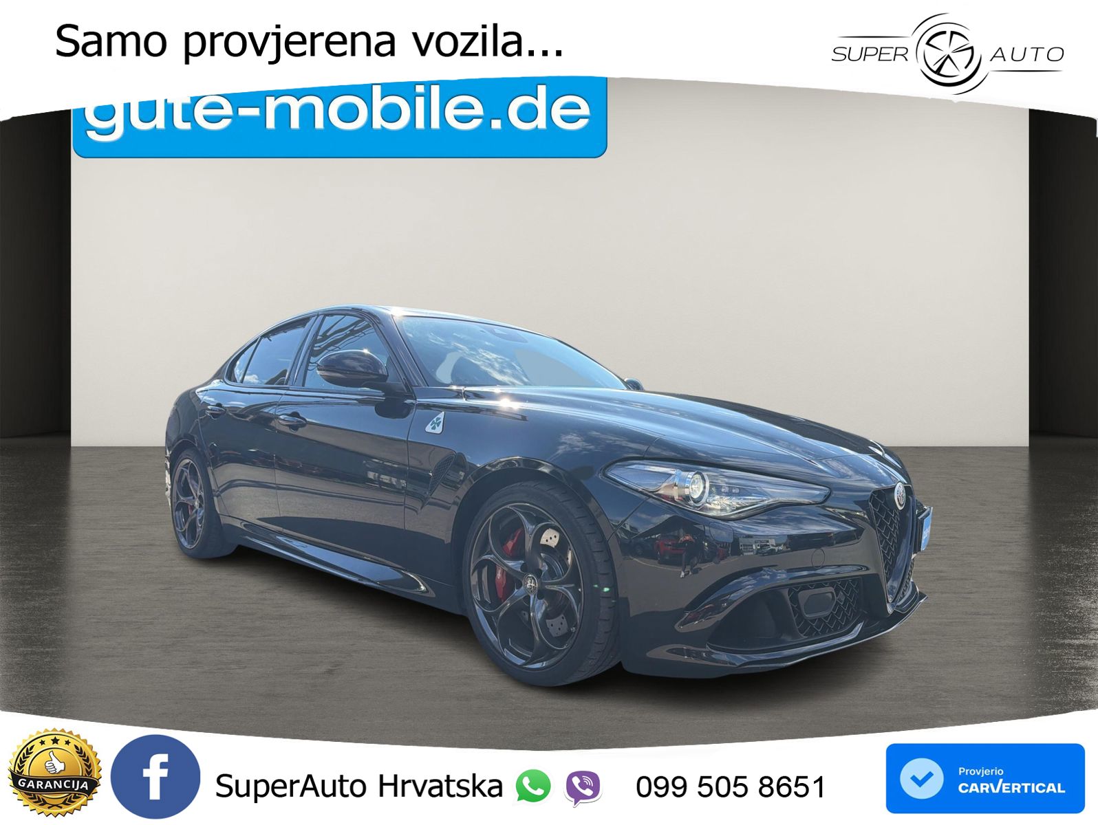 Alfa Romeo Giulia Quadrifoglio 2.9 V6 Bi-Turbo (520 KS) Automatic LED+GR SJED+ACC