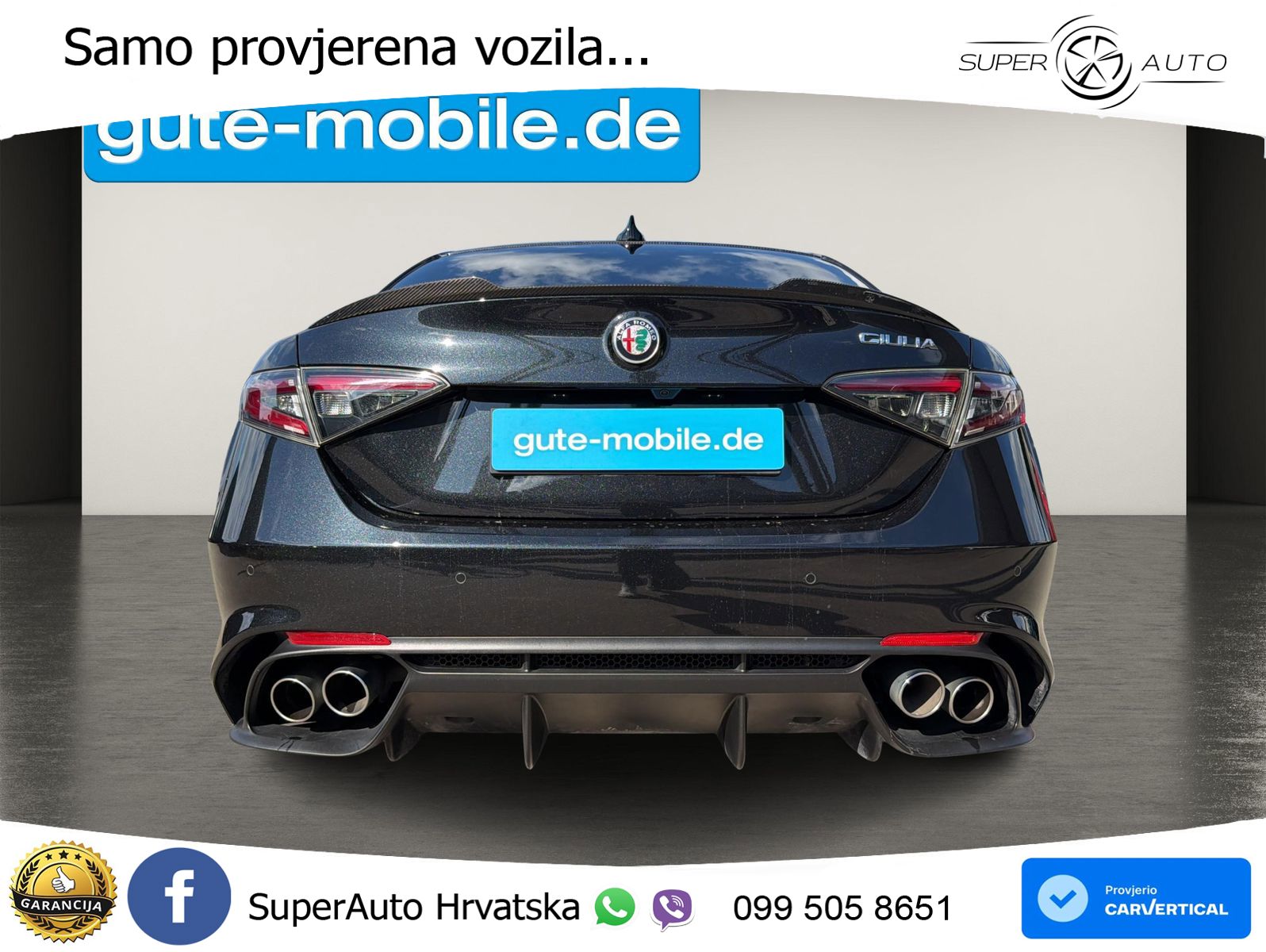 Alfa Romeo Giulia Quadrifoglio 2.9 V6 Bi-Turbo (520 KS) Automatic LED+GR SJED+ACC