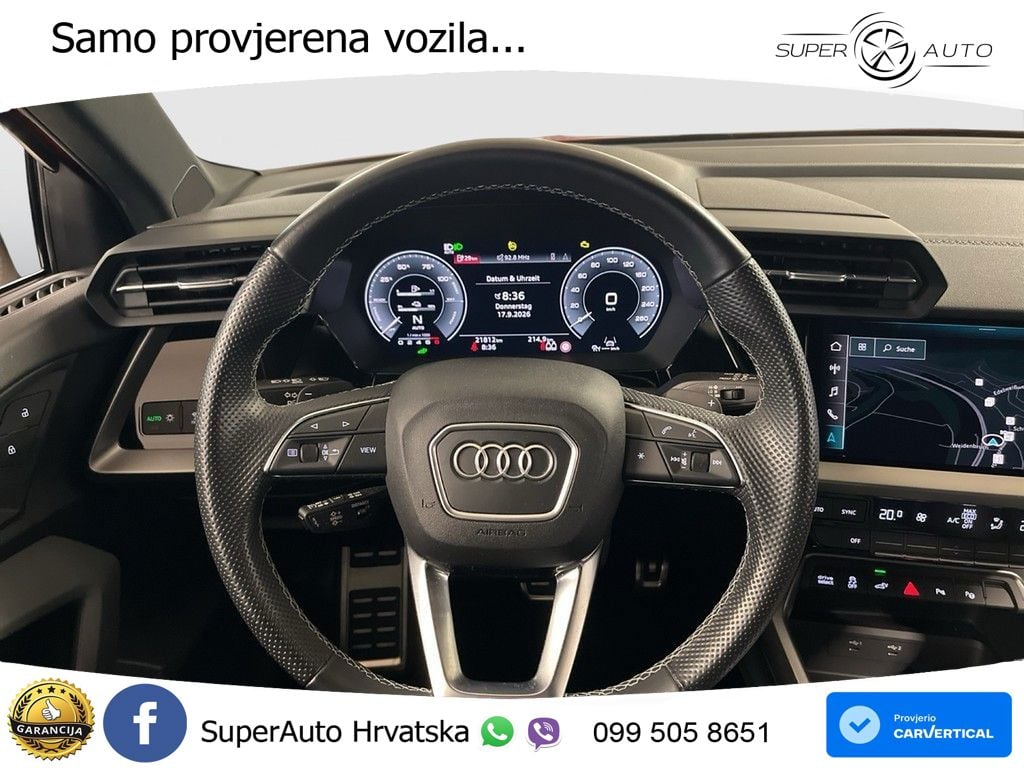 Audi A3 45 TFSIe (245 KS) S tronic S line MATRIX+GR SJED+KAM