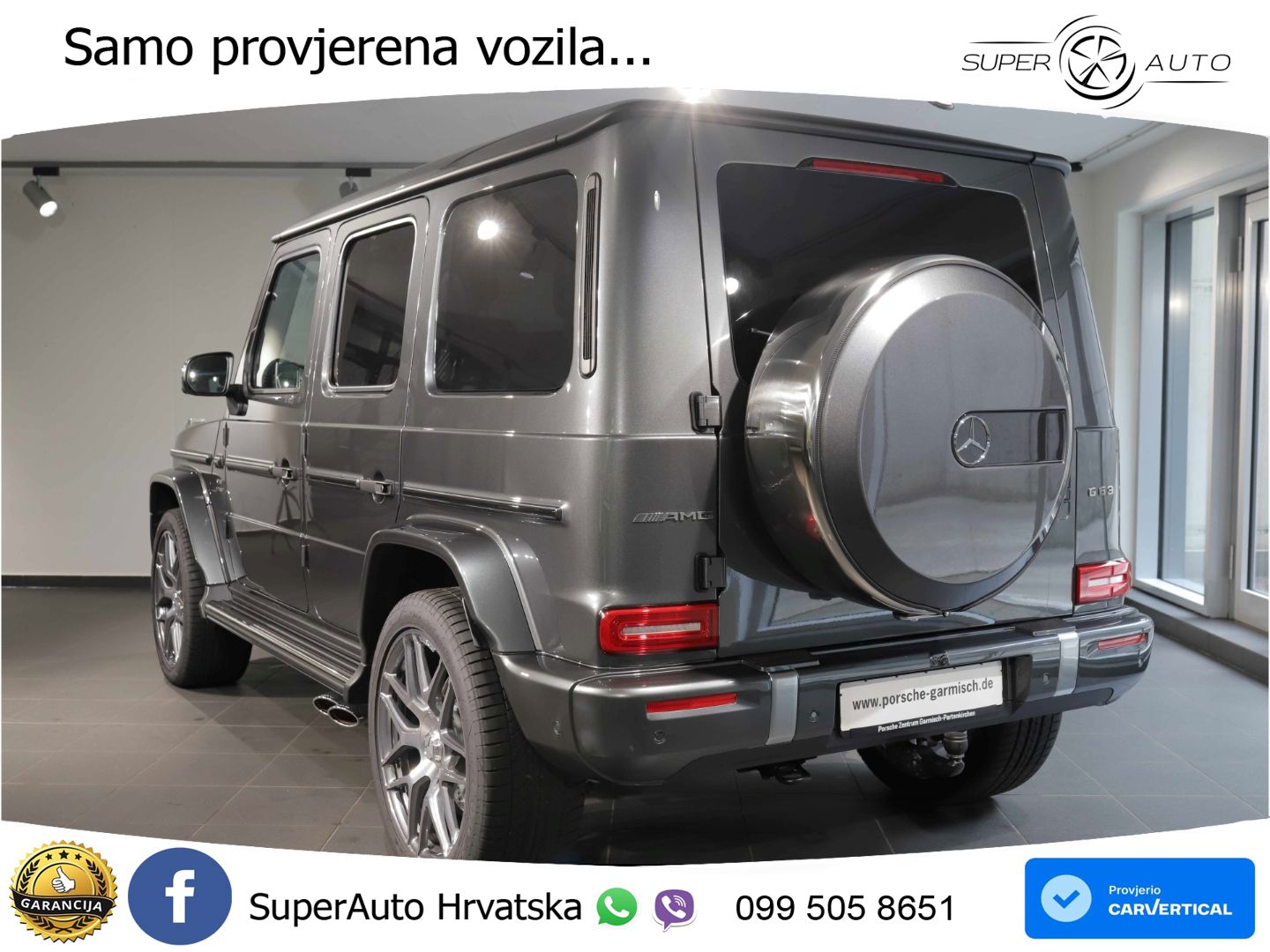 Mercedes AMG G 63 Long V8 (585 KS) 4MATIC 9G-TRONIC AMG SPEEDSHIFT TCT ACC+GR SJED+360+PANO