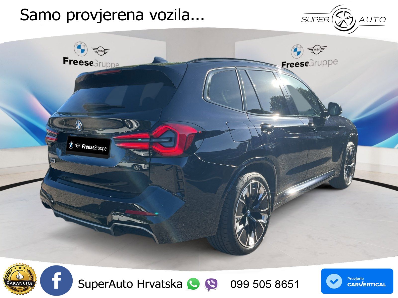 BMW iX3 80 kWh (286 KS) ACC+HEAD+GR SJED+360+PANO