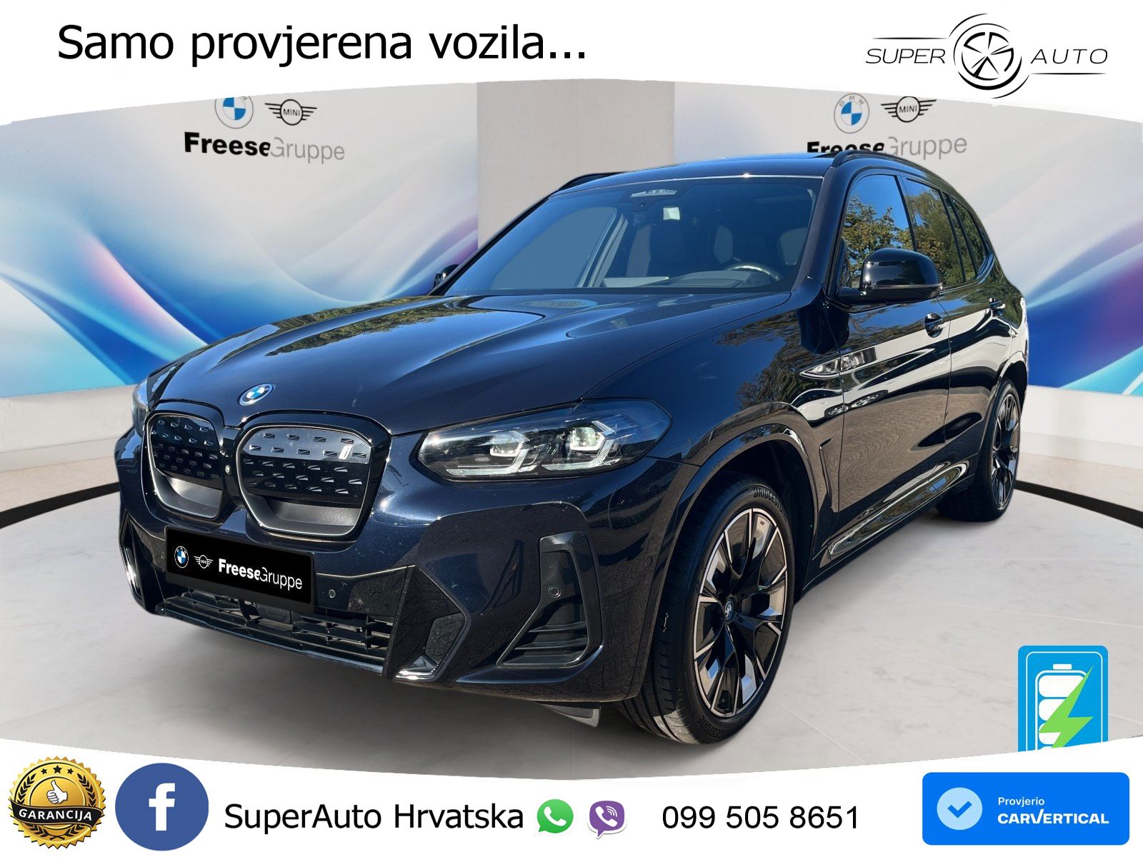 BMW iX3 80 kWh (286 KS) ACC+HEAD+GR SJED+360+PANO